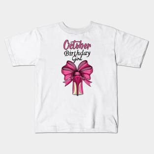 October Birthday Girl Kids T-Shirt